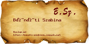 Bánáti Szabina névjegykártya